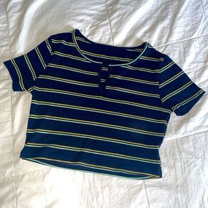 Cropped stripped tee-shirt! *never worn